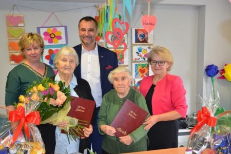 90. urodziny Erny Böhm i Marii Klejnowskiej.
