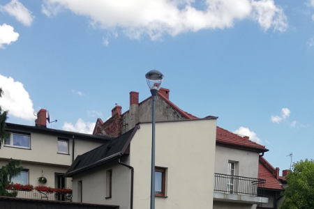 Nowe oświetlenie uliczne na ulicy Jerzego