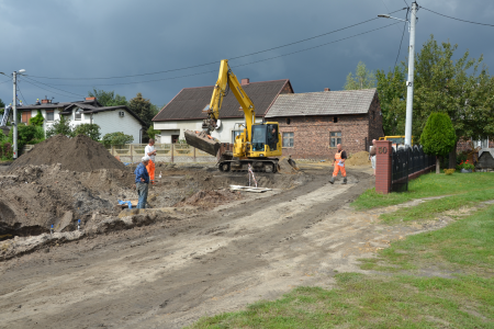 Postępy na placu budowy przy ulicy Bijasowickiej bocznej