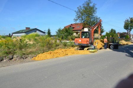 Prace budowlane na ulicy Pszennej