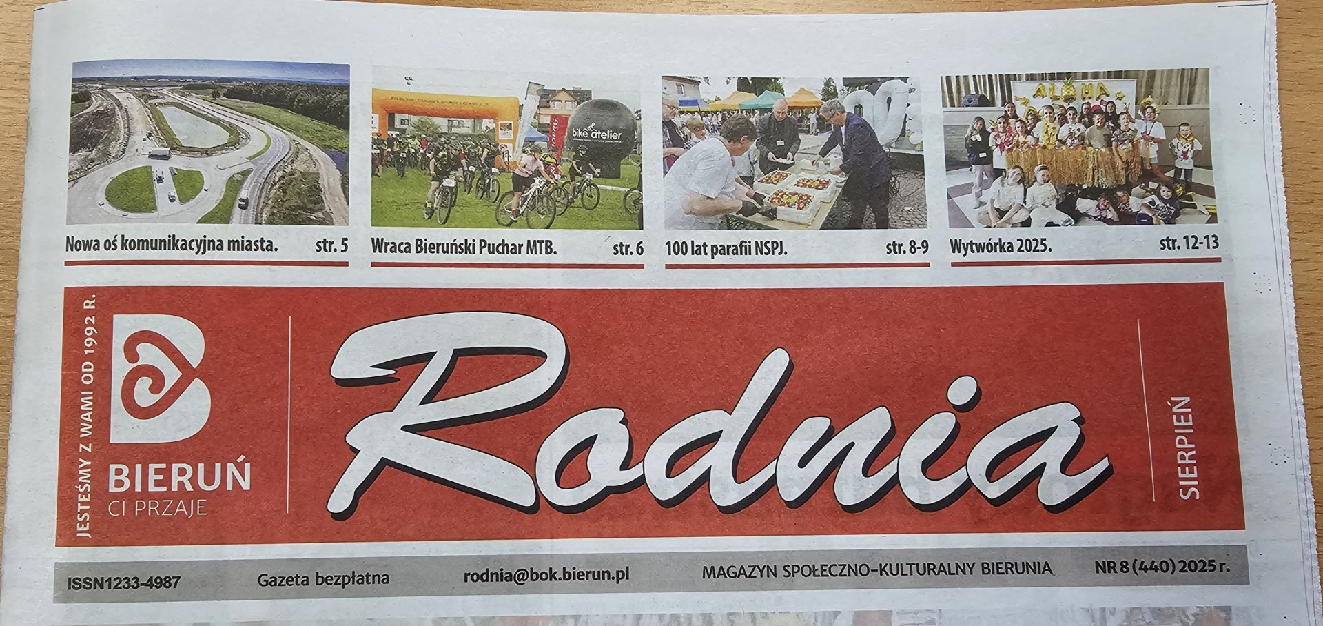 Rodnia Sierpień 20225 rozkład