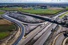 Nowe zdjęcia z placu budowy obwodnicy, łącznicy i węzła Bieruń