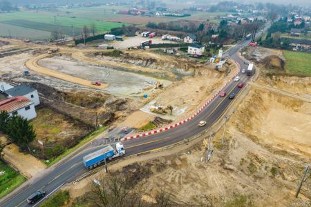 Nowe zdjęcia z placu budowy drogi ekspresowej S1 na odcinku Kosztowy-Bieruń