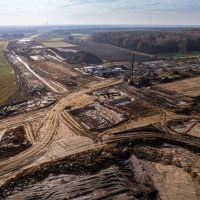 Budowa drogi S1 - okolice Bijasowic i Zarzyny - 5 grudnia 2024 (zdjęcia z drona) (2)