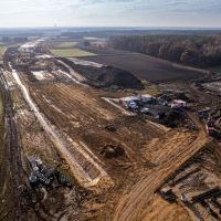 Budowa drogi S1 - okolice Bijasowic i Zarzyny - 5 grudnia 2024 (zdjęcia z drona) (1)