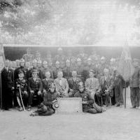 Ochotnicza Straż Pożarna 6.05.1934r. W środku Emill Wieczorek, Naczelnik Urz. Okręgowego