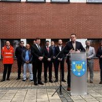 Wizyta wiceministra infrastruktury Przemysława Koperskiego w Bieruniu (2)