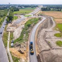 Budowa drogi S1 - Okolice Bijasowic i Zarzyny (z lotu ptaka) - 17 lipca 2025 (2)