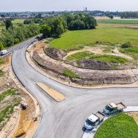 Budowa drogi S1 - Okolice Bijasowic i Zarzyny (z lotu ptaka) - 17 lipca 2025 (5)