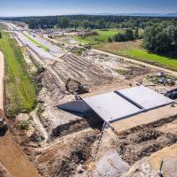 Budowa drogi S1 - Okolice Bijasowic i Zarzyny (z lotu ptaka) - 5 sierpnia 2025 (2)