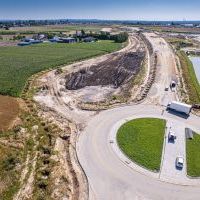 Budowa drogi S1 - Okolice Bijasowic i Zarzyny (z lotu ptaka) - 5 sierpnia 2025 (3)