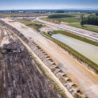 Budowa drogi S1 - Okolice Bijasowic i Zarzyny (z lotu ptaka) - 5 sierpnia 2025 (2)