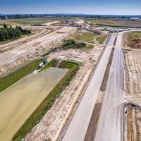 Budowa drogi S1 - Okolice Bijasowic i Zarzyny (z lotu ptaka) - 5 sierpnia 2025 (1)