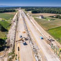 Budowa drogi S1 - Okolice Bijasowic i Zarzyny (z lotu ptaka) - 5 sierpnia 2025 (3)