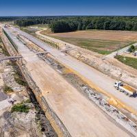 Budowa drogi S1 - Okolice Bijasowic i Zarzyny (z lotu ptaka) - 5 sierpnia 2025 (1)