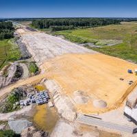 Budowa drogi S1 - Okolice Bijasowic i Zarzyny (z lotu ptaka) - 5 sierpnia 2025 (3)
