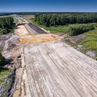 Budowa drogi S1 - Okolice Bijasowic i Zarzyny (z lotu ptaka) - 5 sierpnia 2025 (2)