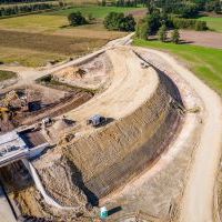 Budowa drogi S1 - Okolice Bijasowic i Zarzyny (z lotu ptaka) - 20 września 2025 (2)