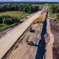 Budowa drogi S1 - Okolice Bijasowic i Zarzyny (z lotu ptaka) - 20 września 2025 (2)
