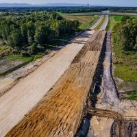 Budowa drogi S1 - Okolice Bijasowic i Zarzyny (z lotu ptaka) - 20 września 2025 (1)