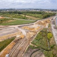 Budowa drogi S1 - Kosztowy - Bieruń - 29 września 2025 (zdjęcia z lotu ptaka) (11)