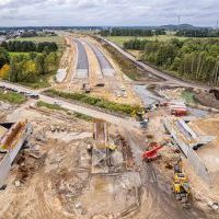 Budowa drogi S1 - Kosztowy - Bieruń - 29 września 2025 (zdjęcia z lotu ptaka) (6)