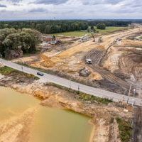Budowa drogi S1 - Kosztowy - Bieruń - 29 września 2025 (zdjęcia z lotu ptaka) (9)