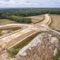 Budowa drogi S1 - Kosztowy - Bieruń - 29 września 2025 (zdjęcia z lotu ptaka) (2)