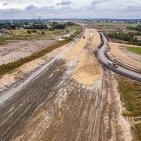 Budowa drogi S1 - Kosztowy - Bieruń - 29 września 2025 (zdjęcia z lotu ptaka) (1)