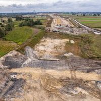 Budowa drogi S1 - Kosztowy - Bieruń - 29 września 2025 (zdjęcia z lotu ptaka) (8)