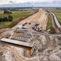 Budowa drogi S1 - Kosztowy - Bieruń - 29 września 2025 (zdjęcia z lotu ptaka) (7)