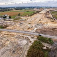 Budowa drogi S1 - Kosztowy - Bieruń - 29 września 2025 (zdjęcia z lotu ptaka) (6)