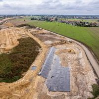 Budowa drogi S1 - Kosztowy - Bieruń - 29 września 2025 (zdjęcia z lotu ptaka) (3)
