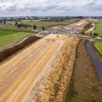 Budowa drogi S1 - Kosztowy - Bieruń - 29 września 2025 (zdjęcia z lotu ptaka) (9)