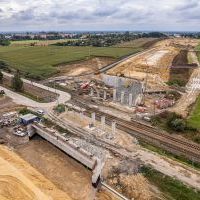Budowa drogi S1 - Kosztowy - Bieruń - 29 września 2025 (zdjęcia z lotu ptaka) (8)
