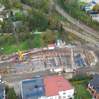 Budowa tunelu pod torami kolejowymi na ulicy Wawelskiej - 17 października 2025 (2)