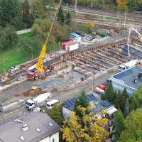 Budowa tunelu pod torami kolejowymi na ulicy Wawelskiej - 17 października 2025 (3)
