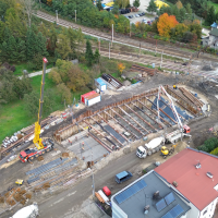 Budowa tunelu pod torami kolejowymi na ulicy Wawelskiej - 17 października 2025 (6)
