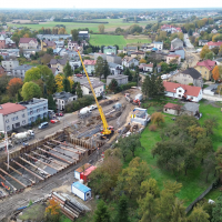 Budowa tunelu pod torami kolejowymi na ulicy Wawelskiej - 17 października 2025 (8)