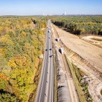 Budowa drogi S1 - Kosztowy - Bieruń - 23 października 2025 (zdjęcia z lotu ptaka) (6)