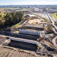 Budowa drogi S1 - Kosztowy - Bieruń - 23 października 2025 (zdjęcia z lotu ptaka) (8)
