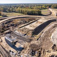Budowa drogi S1 - Kosztowy - Bieruń - 23 października 2025 (zdjęcia z lotu ptaka) (7)