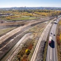Budowa drogi S1 - Kosztowy - Bieruń - 23 października 2025 (zdjęcia z lotu ptaka) (4)