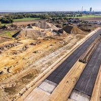 Budowa drogi S1 - Kosztowy - Bieruń - 23 października 2025 (zdjęcia z lotu ptaka) (10)