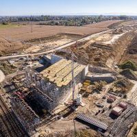 Budowa drogi S1 - Kosztowy - Bieruń - 23 października 2025 (zdjęcia z lotu ptaka) (5)