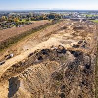 Budowa drogi S1 - Kosztowy - Bieruń - 23 października 2025 (zdjęcia z lotu ptaka) (4)