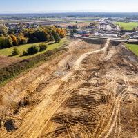 Budowa drogi S1 - Kosztowy - Bieruń - 23 października 2025 (zdjęcia z lotu ptaka) (3)