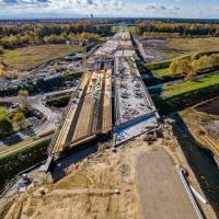 Budowa drogi S1 - Okolice Bijasowic i Zarzyny -3 listopada 2025 (zdjęcia z lotu ptaka) (6)