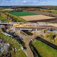 Budowa drogi S1 - Okolice Bijasowic i Zarzyny -3 listopada 2025 (zdjęcia z lotu ptaka) (4)