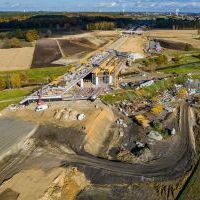 Budowa drogi S1 - Okolice Bijasowic i Zarzyny -3 listopada 2025 (zdjęcia z lotu ptaka) (14)